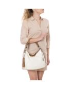 Fiorella Ledertasche cremefarbenes Leder - 30x9x27 cm