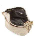 Greta Platin-Ledertasche - 34x17x38 cm