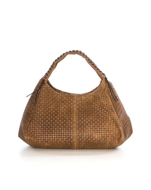 Borsa Pitigliano in pelle cognac - 41x30x34 cm