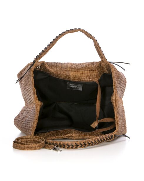 Borsa Pitigliano in pelle cognac - 41x30x34 cm