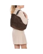 Donkerbruine leren tas van Gimignano - 45x20x50 cm