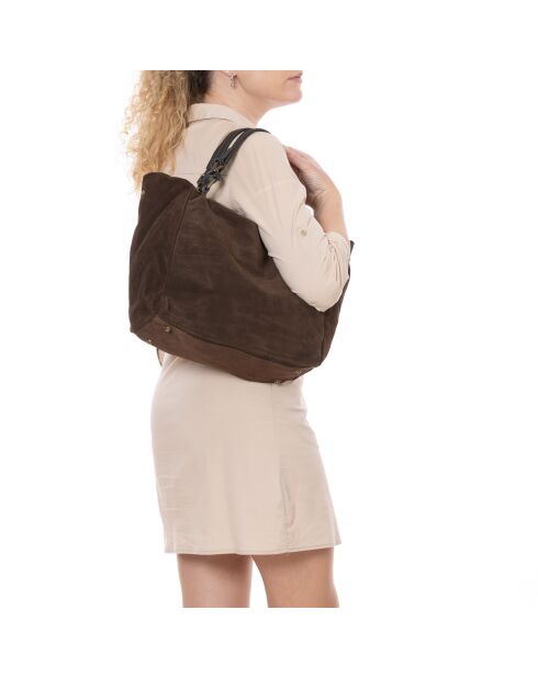 Donkerbruine leren tas van Gimignano - 45x20x50 cm