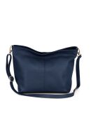 Trapani jeansblaue Ledertasche - 33x14x25 cm