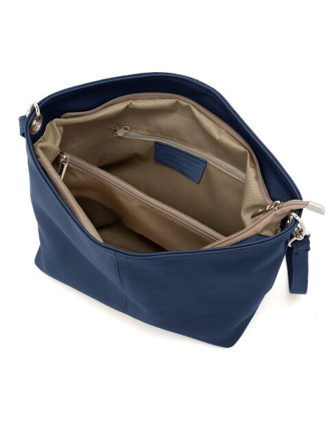 Trapani jeansblaue Ledertasche - 33x14x25 cm