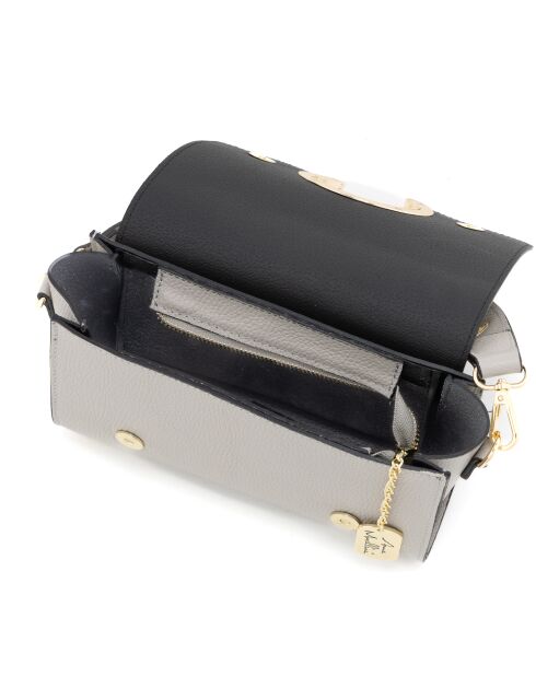 Giada greypearl leren tas - 24x8x16 cm