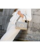 Giada Tasche aus grauem Perlenleder - 24x8x16 cm