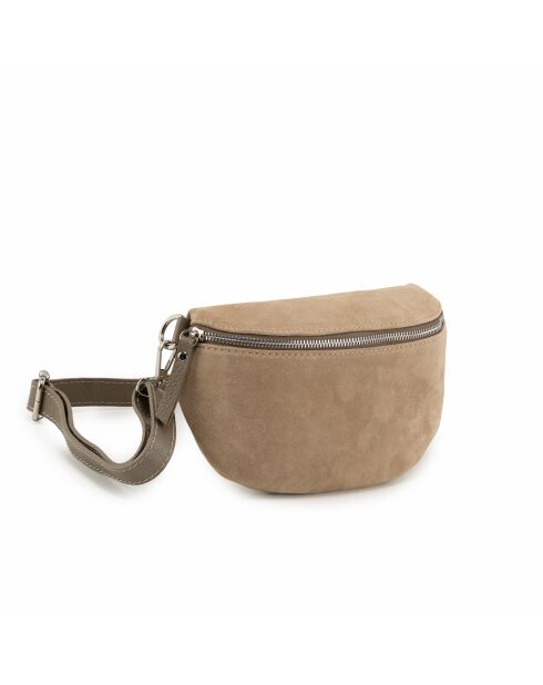 Filellia Ledertasche dunkeltaupe - 25x1x14 cm