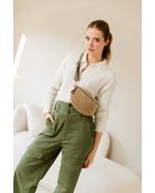 Filellia Ledertasche dunkeltaupe - 25x1x14 cm