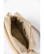Beige leren tas Colomba - 22x10x15 cm