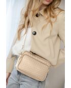 Beige leren tas Colomba - 22x10x15 cm