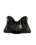 Fabrizia nero leren tas - 33x4x21 cm