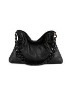 Fabrizia nero leren tas - 33x4x21 cm