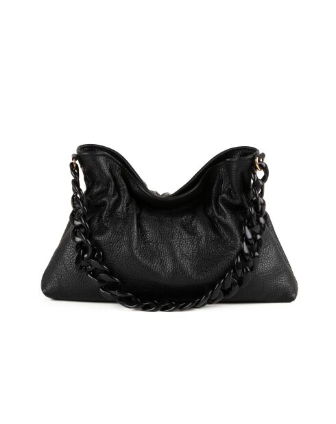 Fabrizia nero leren tas - 33x4x21 cm