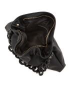 Fabrizia nero leren tas - 33x4x21 cm