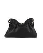Fabrizia nero leren tas - 33x4x21 cm