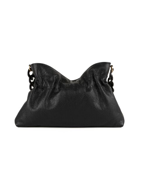 Fabrizia nero leren tas - 33x4x21 cm