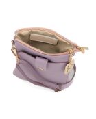 Erica lilla leren tas - 14x1x21 cm