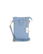 Erica azul leren tas - 14x1x21 cm