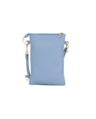 Erica azul leren tas - 14x1x21 cm