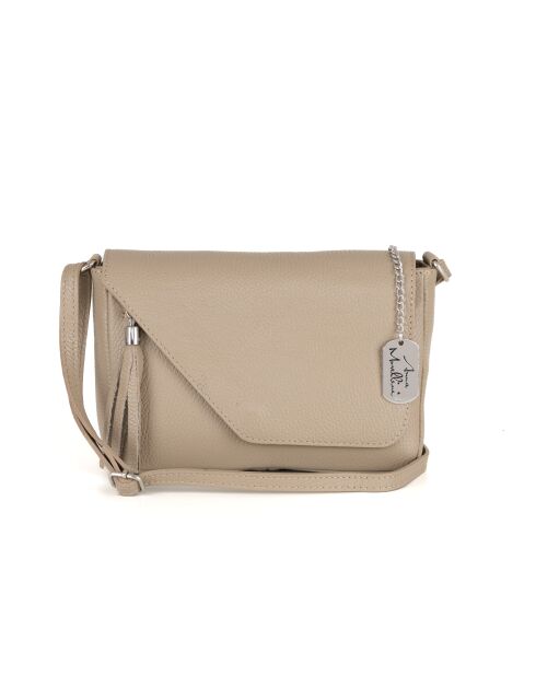 Lola Ledertasche helltaupe - 24x6x18 cm