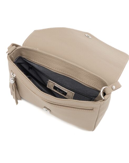 Lola Ledertasche helltaupe - 24x6x18 cm