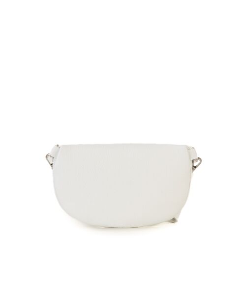 Sac en cuir Berenice blanc - 25x1x14 cm