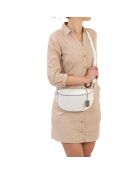 Sac en cuir Berenice blanc - 25x1x14 cm