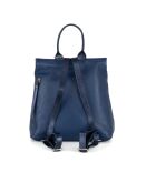 Azalea blauwe leren jeanstas - 30x11x31 cm