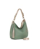 Fiorella mintfarbene Ledertasche - 30x9x27 cm