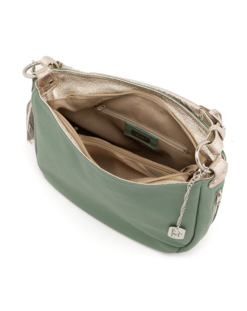 Fiorella mintfarbene Ledertasche - 30x9x27 cm