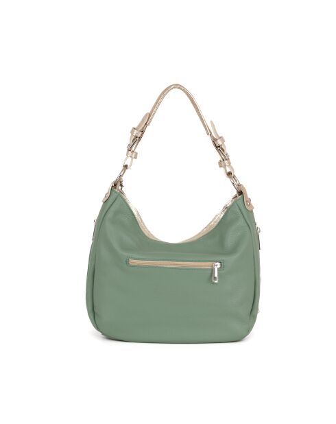 Fiorella mintfarbene Ledertasche - 30x9x27 cm