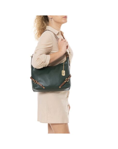 Groen-bruine leren tas van Marinella - 31x10x22 cm