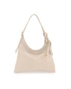 Beige leren tas Sylviana - 39x4x27 cm