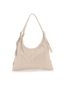 Beige leren tas Sylviana - 39x4x27 cm
