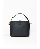 Adelma zwarte leren tas - 25x14x20 cm