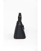 Adelma zwarte leren tas - 25x14x20 cm