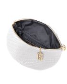 Rufina zilveren leren tas - 30x9x18 cm