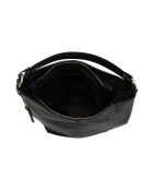 Schwarze Carrara-Ledertasche - 36x12x28 cm