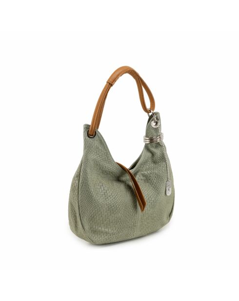 Concetta leren tas groen leer - 38x10x34 cm