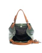 Fosdinovo d groene leren tas - 37x15x45 cm