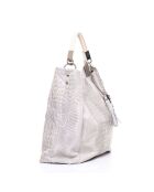 Allessandra beige leren tas - 38x14x36 cm