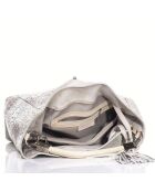 Allessandra beige leren tas - 38x14x36 cm