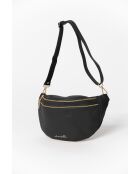 Lorenza schwarze Ledertasche - 36x12x22,5 cm