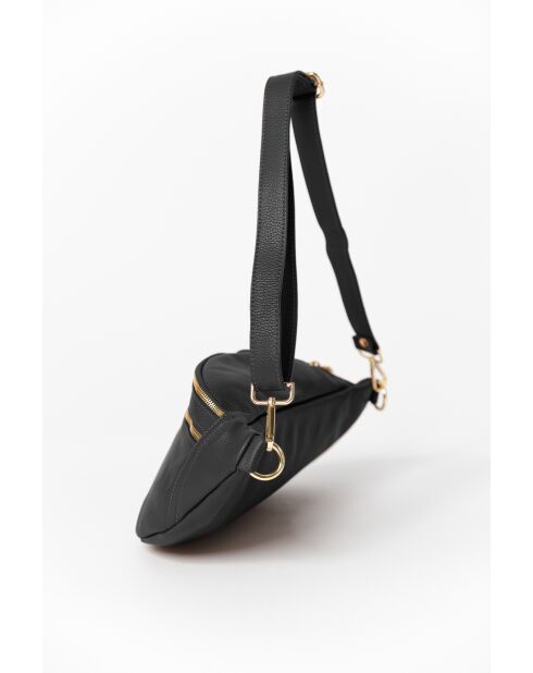 Lorenza schwarze Ledertasche - 36x12x22,5 cm