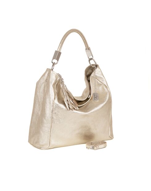 Allessandra platina leren tas - 38x14x36 cm