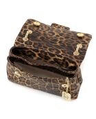 Ondina gouden leren tas - 22x8x19 cm