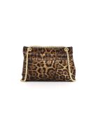 Ondina gouden leren tas - 22x8x19 cm