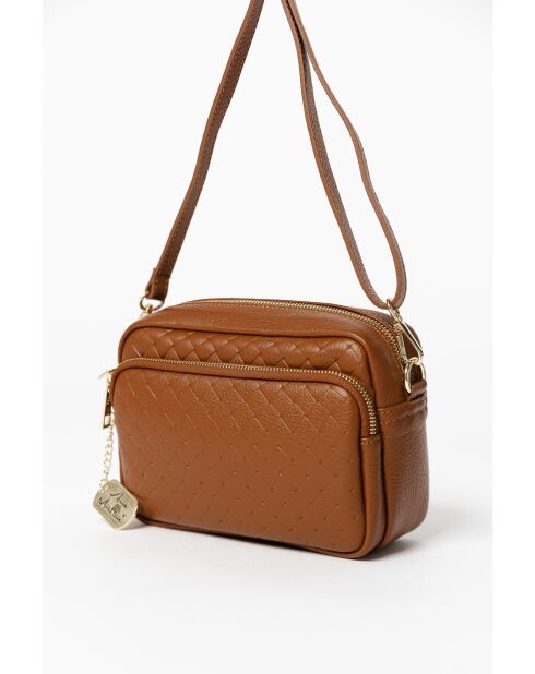 Sac en cuir Colomba cuoio - 22x10x15 cm