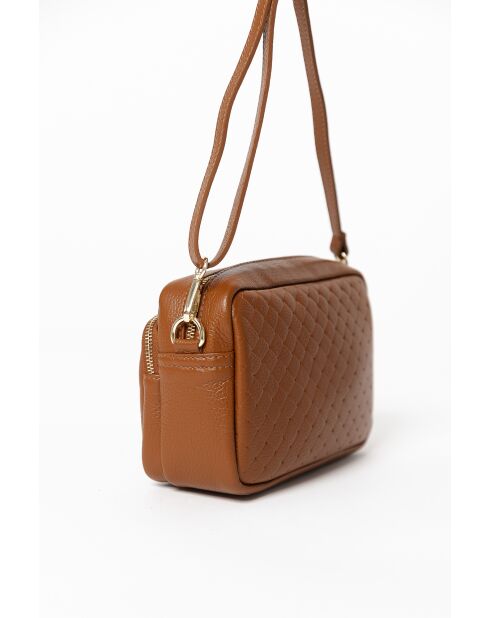 Sac en cuir Colomba cuoio - 22x10x15 cm