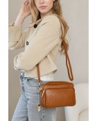 Borsa in pelle Colomba cuoio - 22x10x15 cm